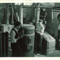 Students working in engineering laboratory, The University of Iowa, 1939