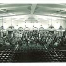 Orchestra and choir concert in Iowa Memorial Union, The University of Iowa, 1930s