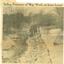 Italian prisoners of war work on Iowa levee