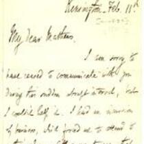 Leigh Hunt letter to Charles James Mathews, February 11, 1841