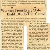 Workers from every state build 10,500-ton 'Carroll'