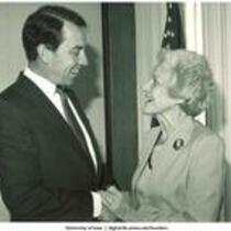 Mary Louise Smith with Sen. Charles Grassley, 1985