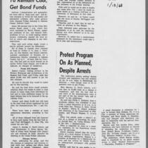 1968-01-13 Daily Iowan: "Protestors urged to remain cool, get bond funds"