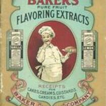 Baker's pure fruit flavoring extracts, ca. 1900s