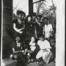 Arlene Roberts with her sorority sisters, Des Moines, Iowa, 1944