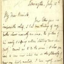 Leigh Hunt letter to Marriott Hunt, July 12, 1840s