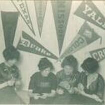 Women playing cards, The University of Iowa, circa 1910