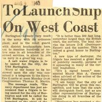 To launch ship on west coast