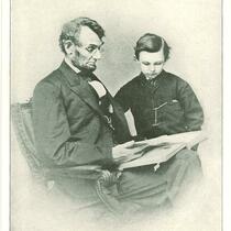 Abraham Lincoln and his son 