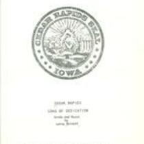 Cedar Rapids : song of dedication, sheet music, 1963