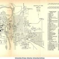 University of Iowa campus map, 1944-1945