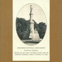 Program from Soldiers National Monument in Gettysburg National Cemetery, 1950s